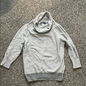 Patagonia Light Gray Cowl Neck Sweater